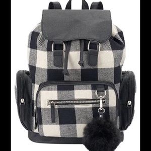 Mudd Callie Buffalo Black/White Canvas Backpack